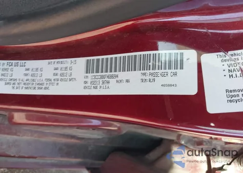 2015 Chrysler 200 S z USA, uszkodzony, nr VIN 1C3CCCBB6FN688204